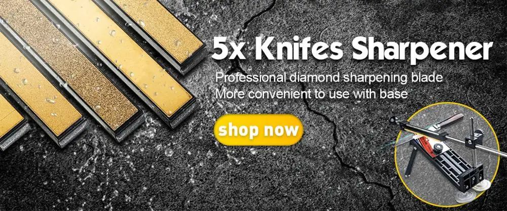 

5PCS Titanium Coated Diamond Knifes Grit Angle Sharpening Sharpen Stone Bar