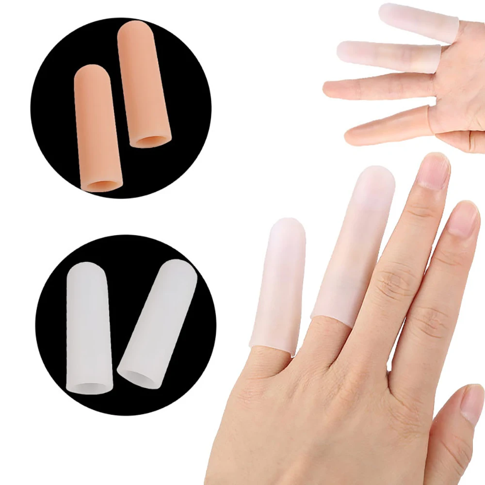 

1 Pair Silicone Gel Finger Tubes Toe Finger Protector Soft Toe Separator Sleeve Cover Massage Pain Relief Foot Care Health Care