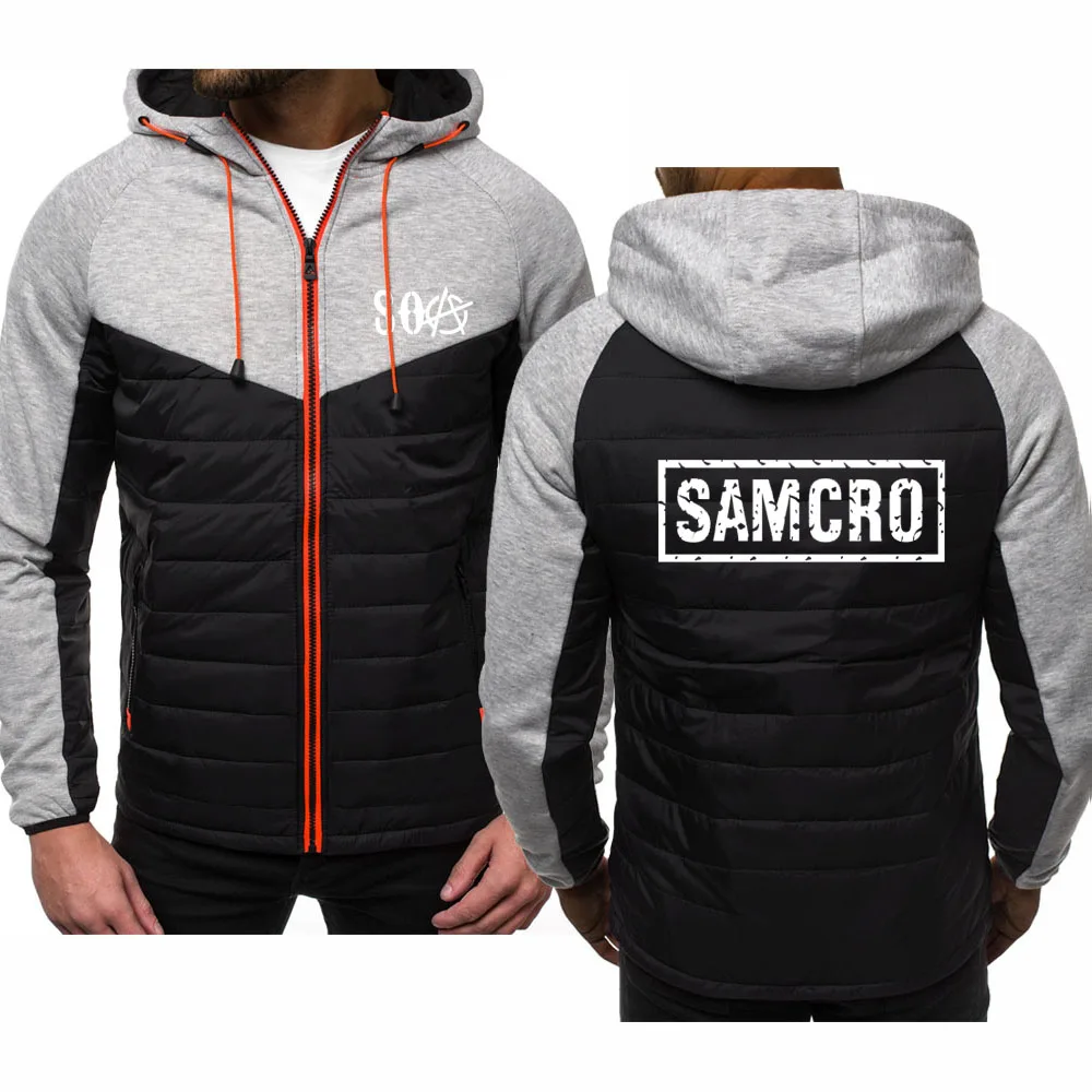 Мужские толстовки SOA Sons of анархия детская модная мужская куртка SAMCRO на молнии