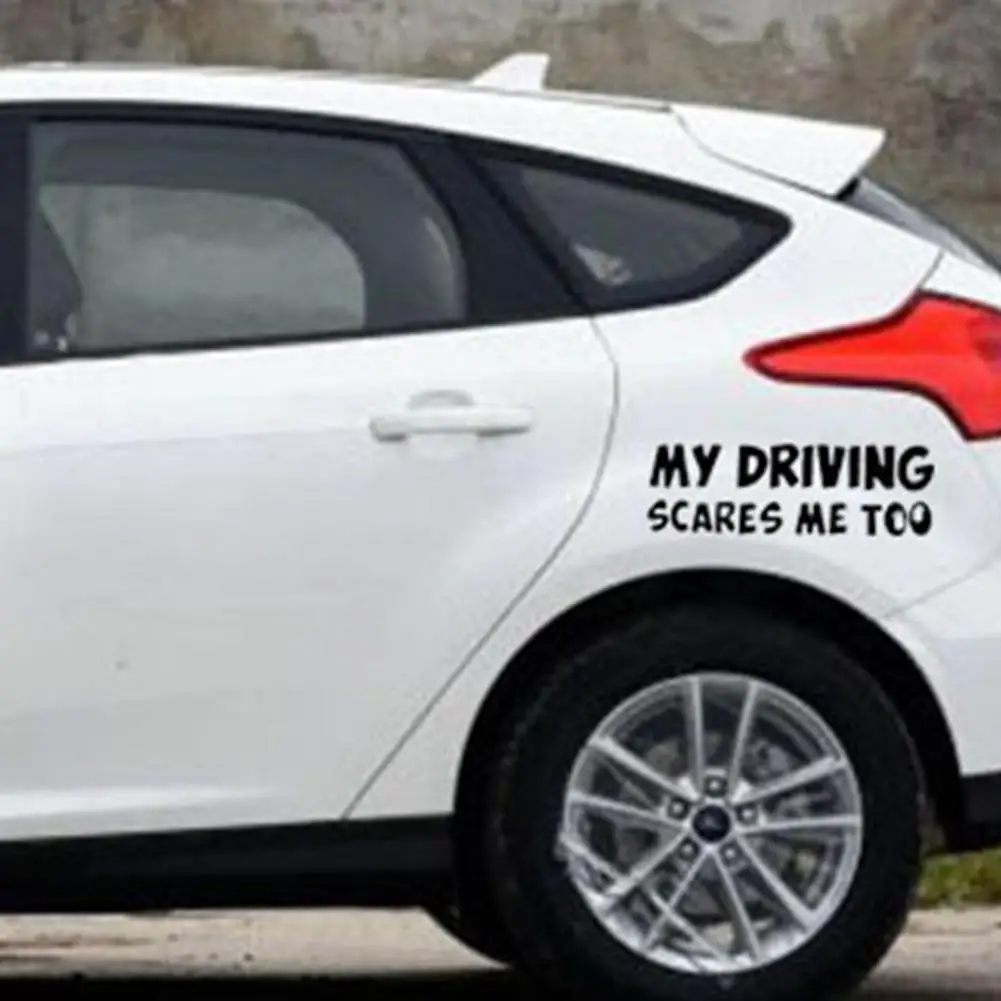 DAWASARU Funny Cartoon Car Stickers-my Driving Makes Me Also Warned of Automatic Reflective Decal Body Decoration 20CM * 7CM | Автомобили