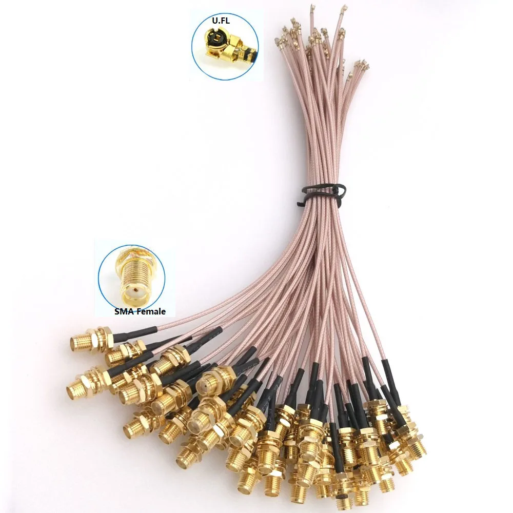 100 шт. SMA Female To uFL/u. FL/IPX/ipex РЧ адаптер в сборе RG178 Pigtail 8 &quot20 см 25 10 | Обустройство дома