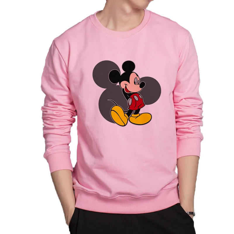 Стиль толстовка с Микки Маусом забавная Толстовка для мужчин горячая Распродажа мультфильм уличная Женский Повседневный пуловер, свитер Мужская белая толстовка - Цвет: 5