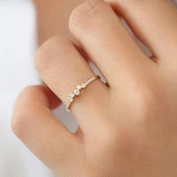 visisap beautiful korea fine ring bright micro inlay zircon rings for women rose gold color engagement accessories b2197