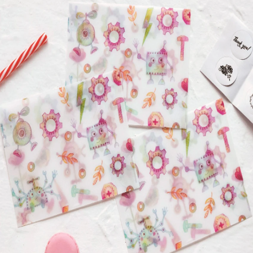 3 шт./лот розовый конверт из милой пергаментной бумаги ручной работы для