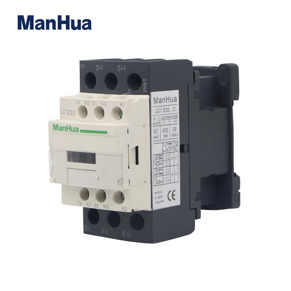 ManHua LC1-D32 CE Approved AC 3Poles 380V 32A 3P + NO NC пускатель