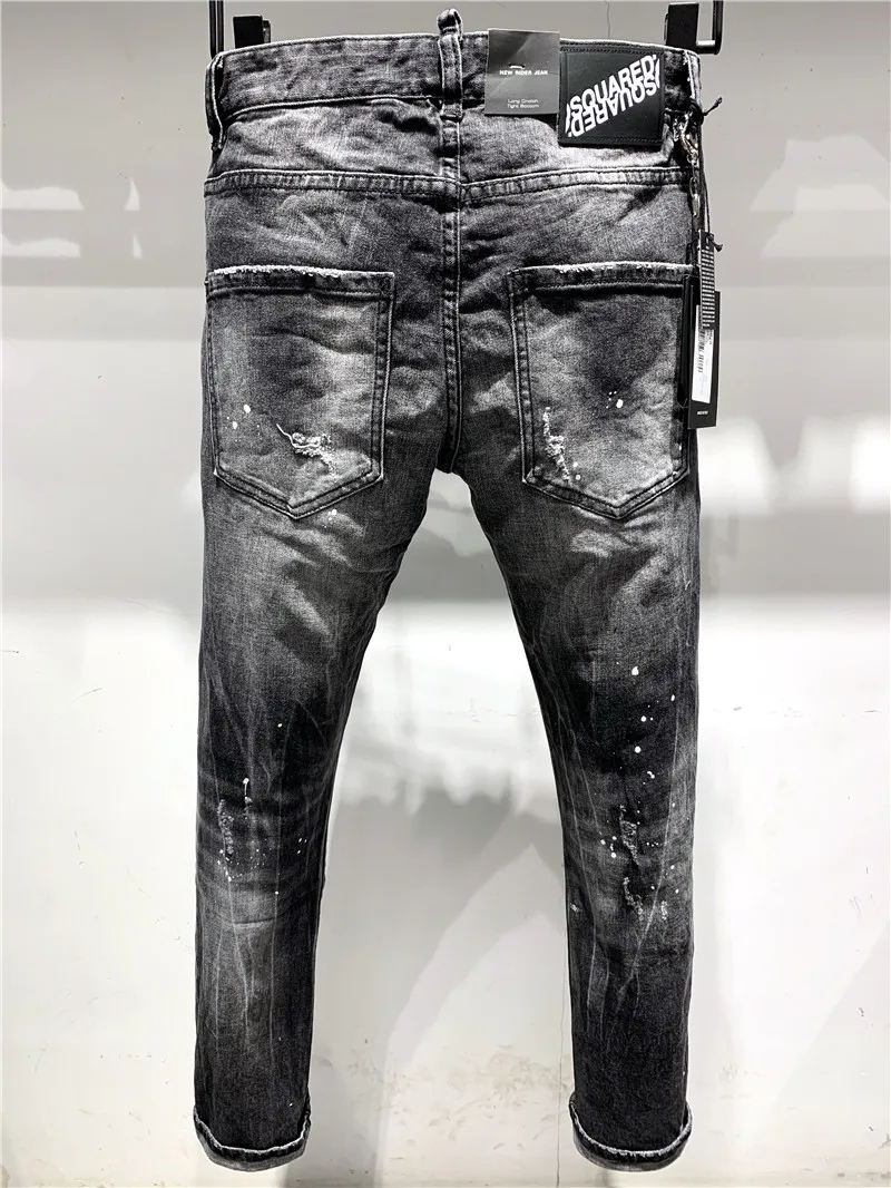 

Dsquared2 Cool Guy Hole Jeans D2 Men Pants DSQ2 Embroidered Trousers 9628