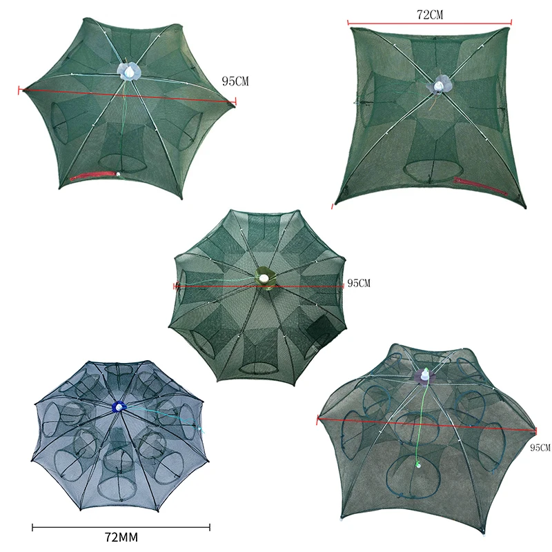 Сеть рыболовная Автоматическая 4-8 отверстий нейлоновая складная | Спорт и