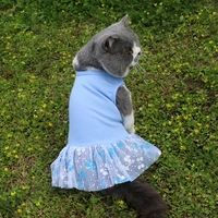2021 spring and summer new pet clothes dog mesh gauze skirt dog skirt dog dress cat and dog clothes