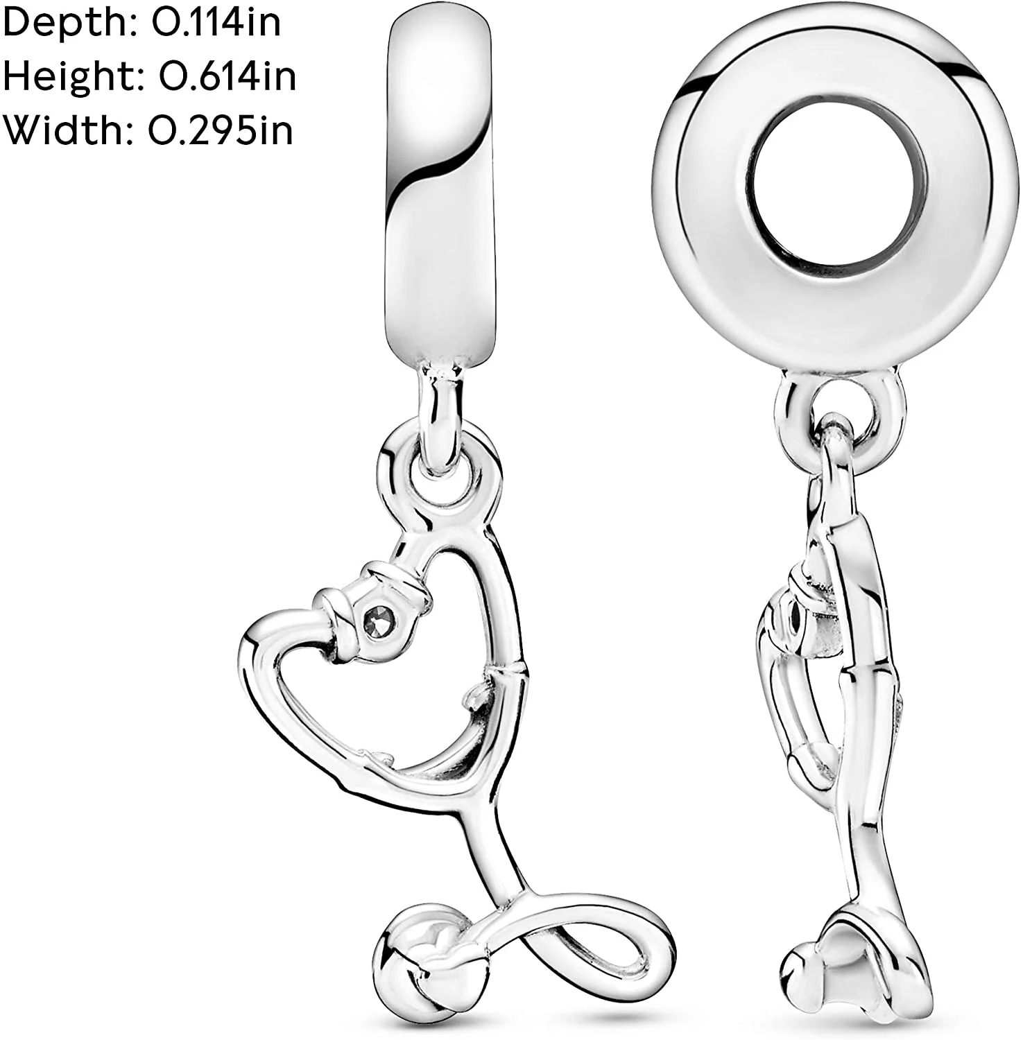 

Heart Pendant925 Sterling Silver Fits Pandora Charms Bracelets for Woman Girl Beads Gifts for Women Bracelet and Necklace