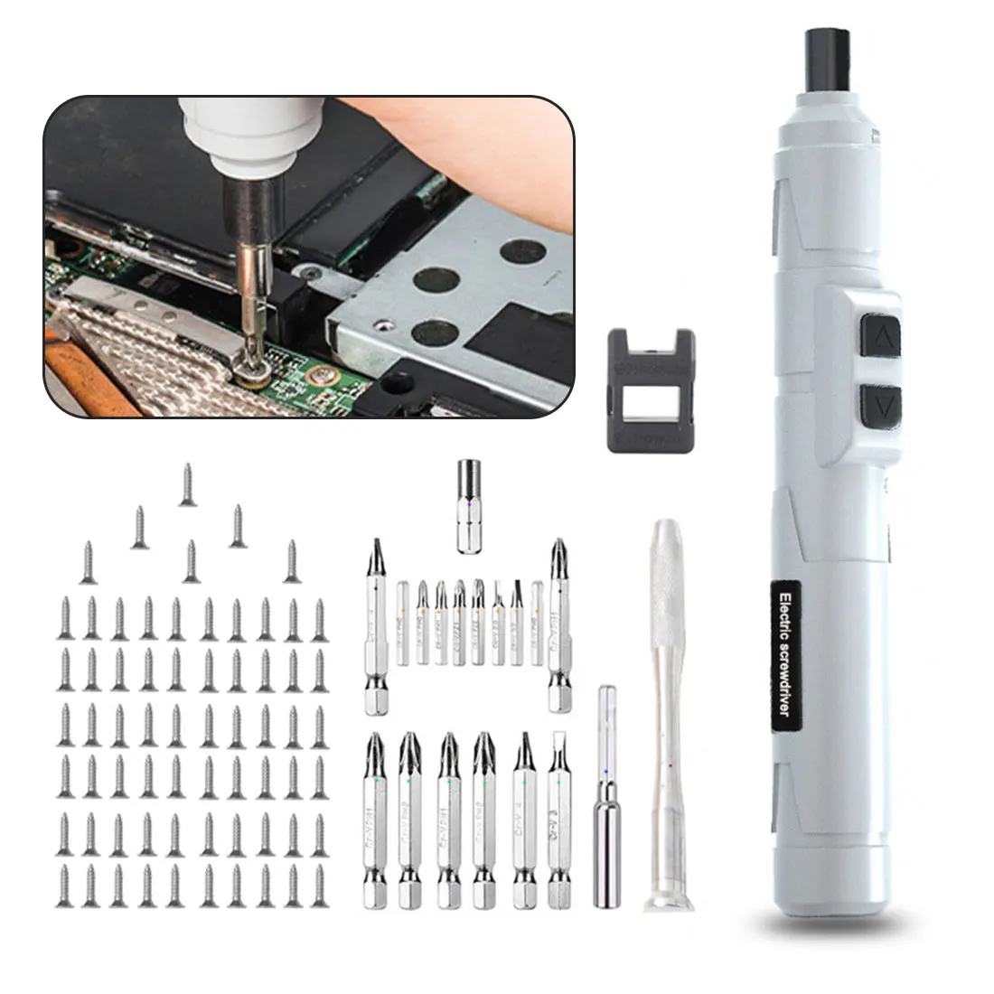 

Cordless Electrical Screwdriver Mini Power Tools 3.6V Rechargeable Multifucntion Power Drill With 88pcs Bits Kits Set Household