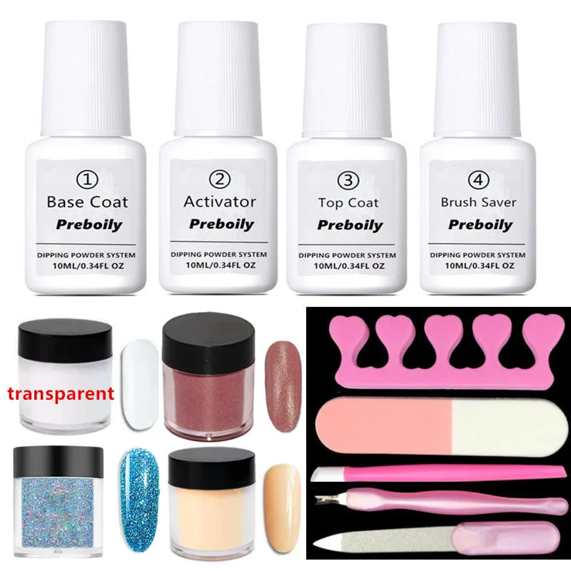 13pcs Set10 13 шт./компл. поднос для ногтей порошок с погружения основание активатор вставка из жидкого геля для ногтей Цвет натуральный сухой без УФ светодиодная лампа - Цвет: 13pcs Set10