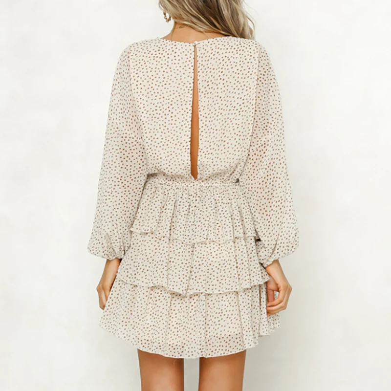 Шифоновые мини платья с шикарным принтом женские повседневные О образным