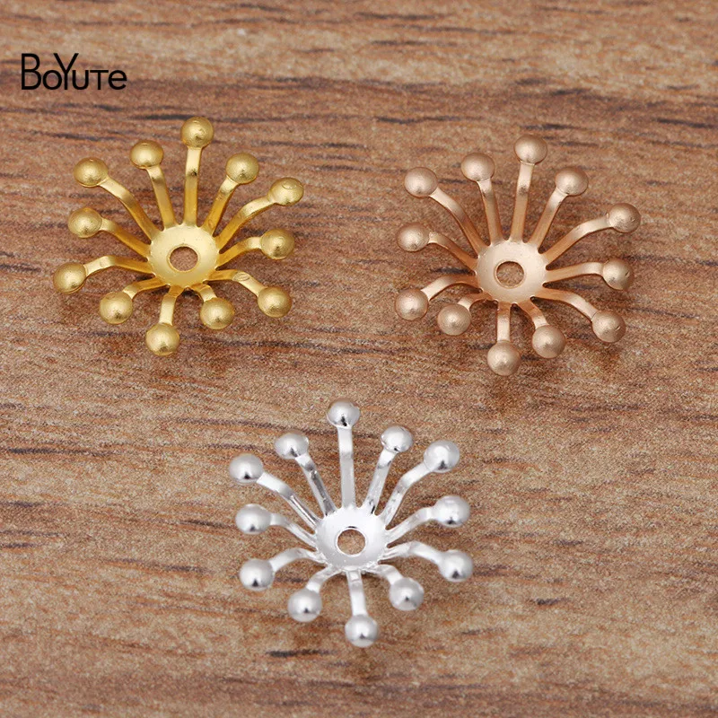 

BoYuTe (400 Pieces/Lot) 13MM Metal Brass Flower Stamen Bead Caps Findings Diy Jewelry Accessories Wholesale