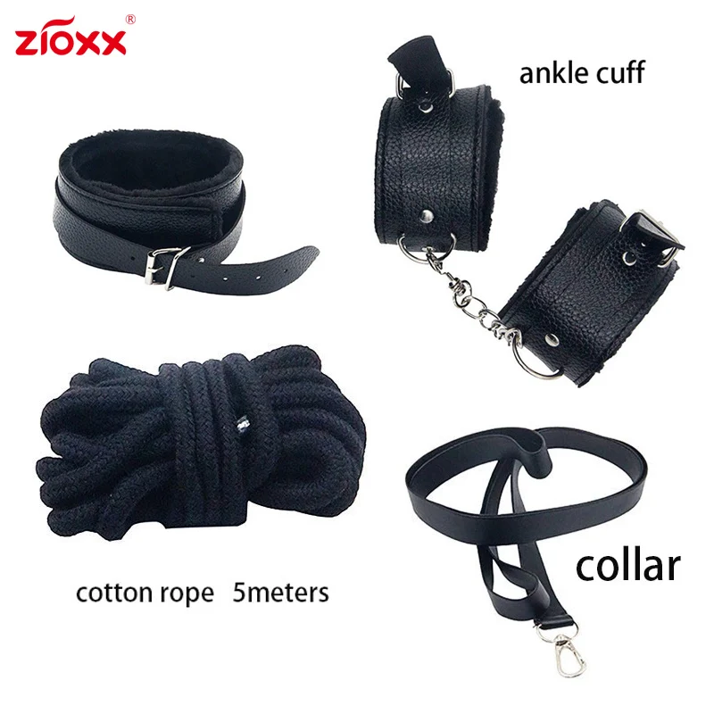 Женский БДСМ кожаный бондаж набор ограничителей игрушки для взрослых игры