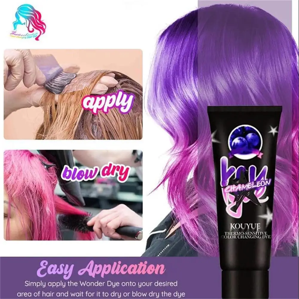 50 мл цвет термо чувствительный волос термохромный краска для крем натуральная