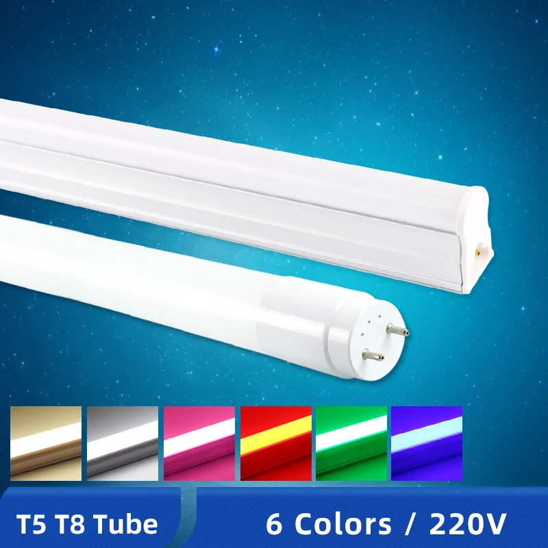 Светодиодная трубка OK-B T8 T5 светильник 60 см 10 Вт RGB 220 В переменного тока высокая