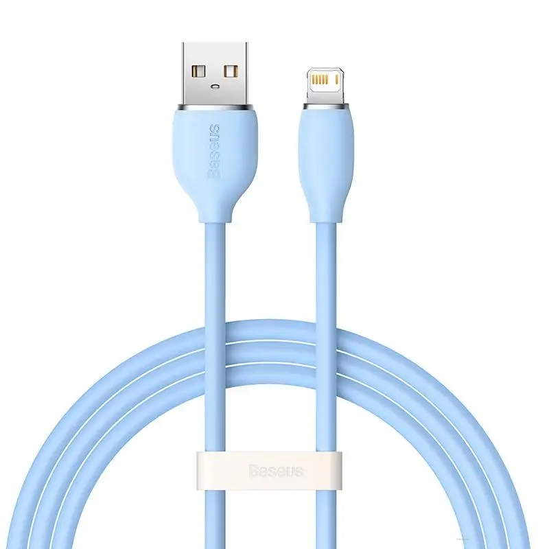 

Baseus Jelly Series Liquid Silicone Fast Charging Data Cable USB To iP 2.4A 1.2m For Xiaomi Huawei Iphone oneplus Smart phone