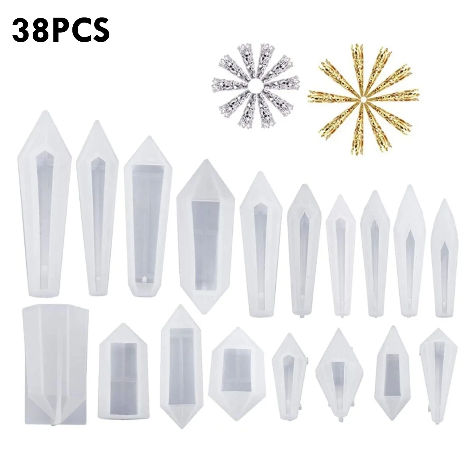 

38 Piece Set Of Pendulous Pendants Dripping Mold Accessories Set Of Crystal Resin Dripping Silicone Mold Combination