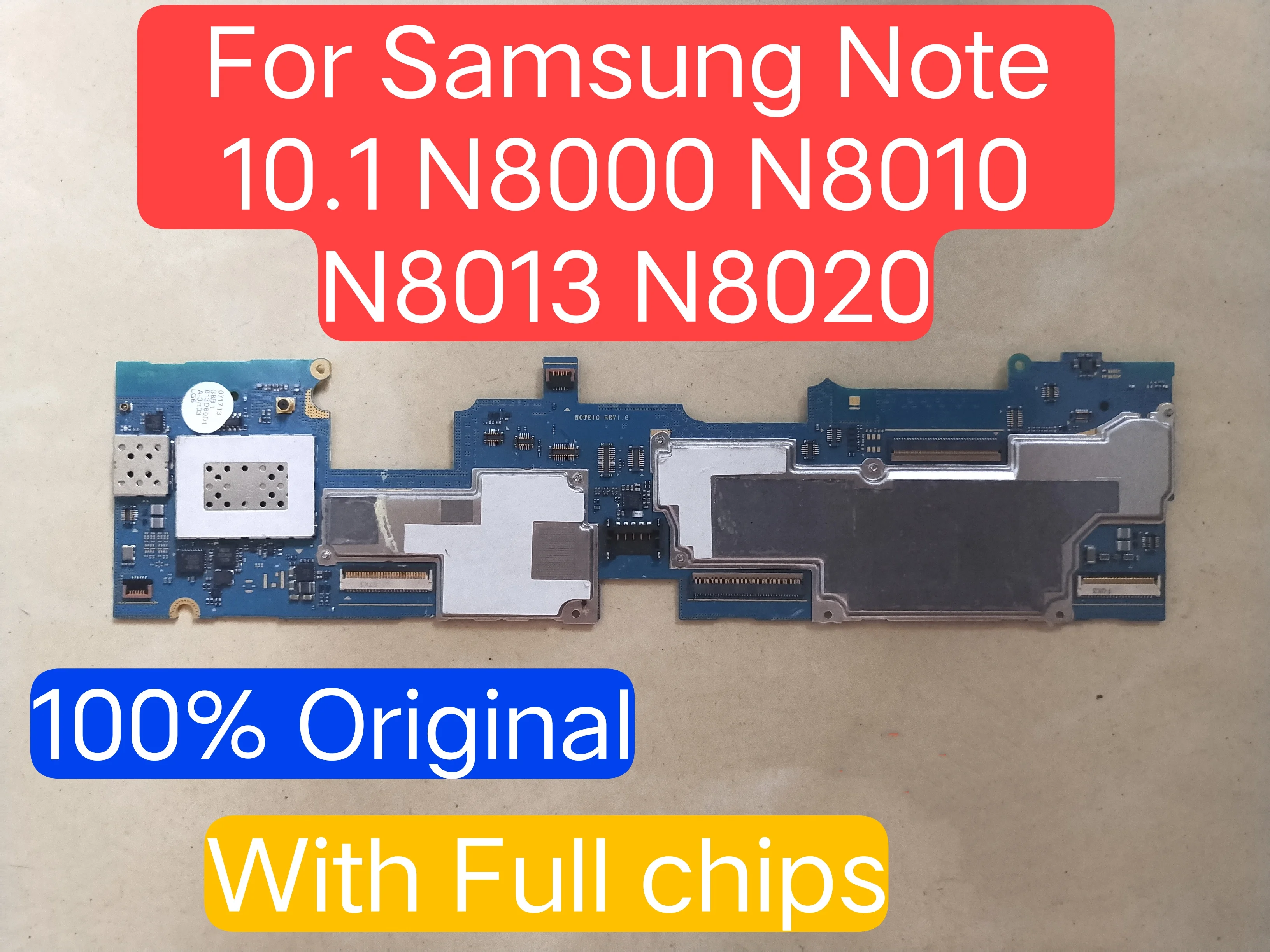 

100% Original Unlock Mainbaord For Samsung Galaxy Note 10.1 N8000 N8010 N8013 N8020 Motherboard Android OS logic baords