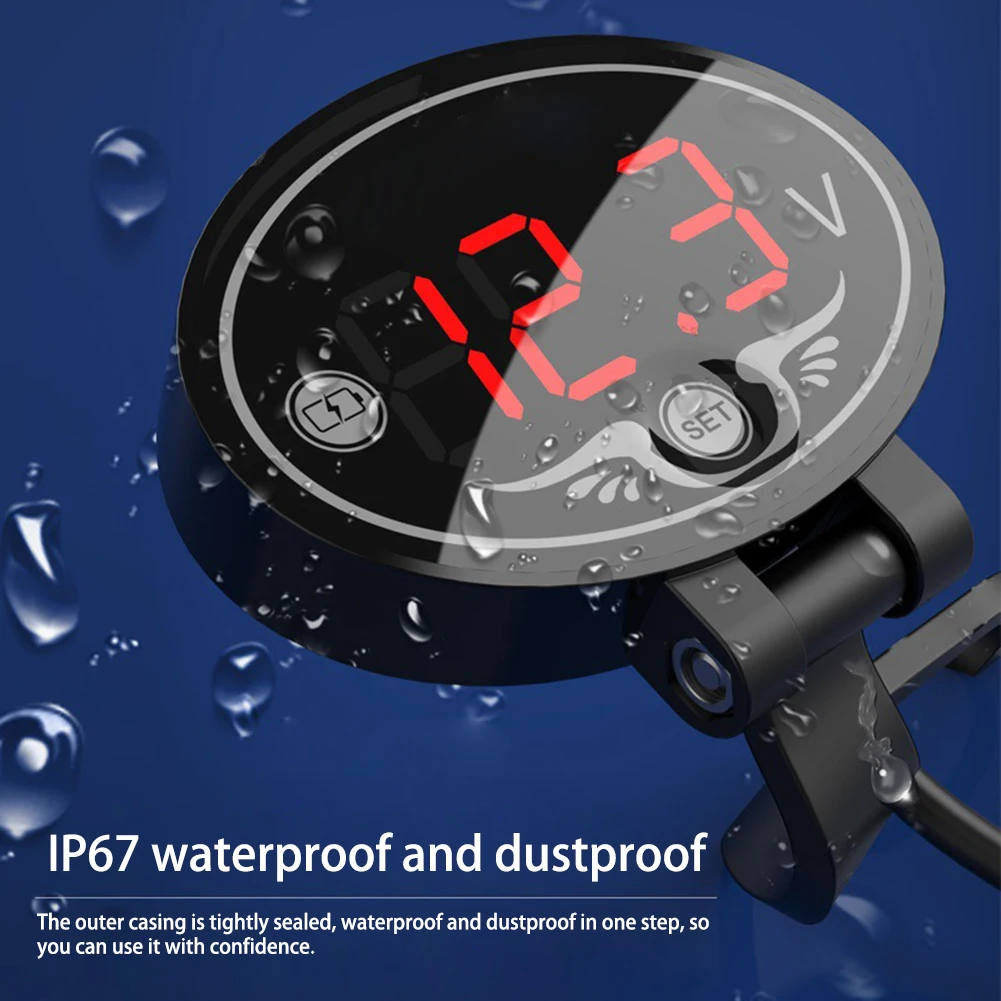 Автомобильный светодиодный цифровой вольтметр индикатор напряжения тестер