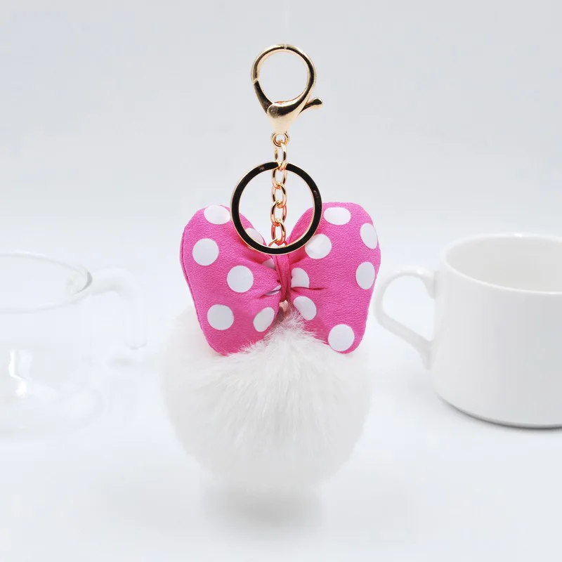 2022 брелок с милым пушистым шариком из кроличьего меха для женщин и девушек помпон