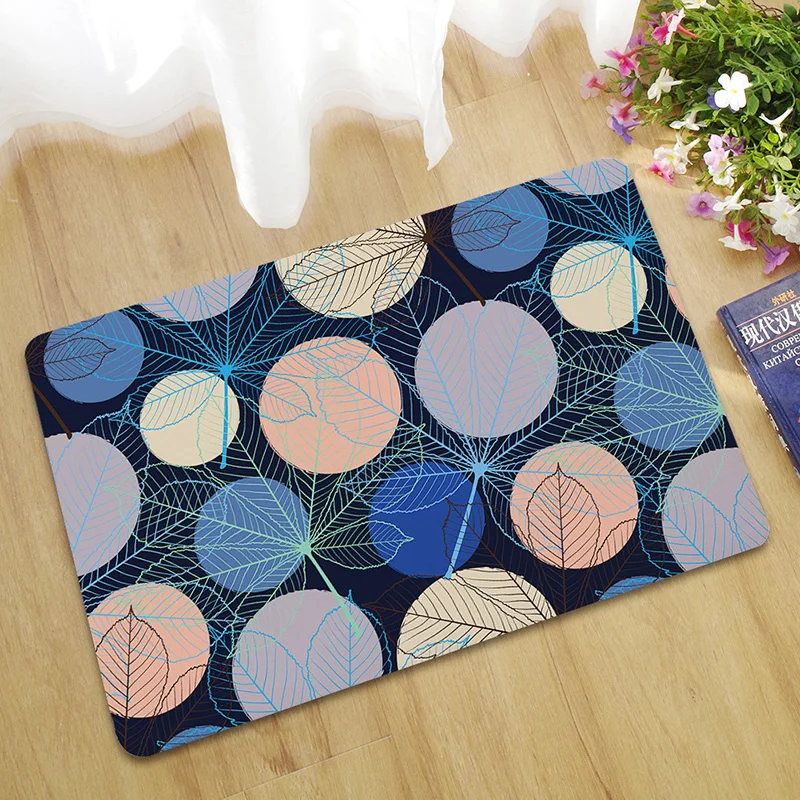 Zeegle Коврик для двери с изображением листьев кухонный коврик пола