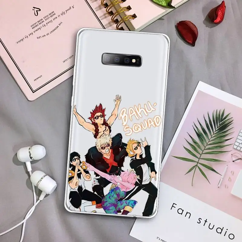 

Anime My hero academia Phone Case Transparent For Samsung Galaxy S A 5 7 8 9 2015 20 edge plus 10 e lite 2019