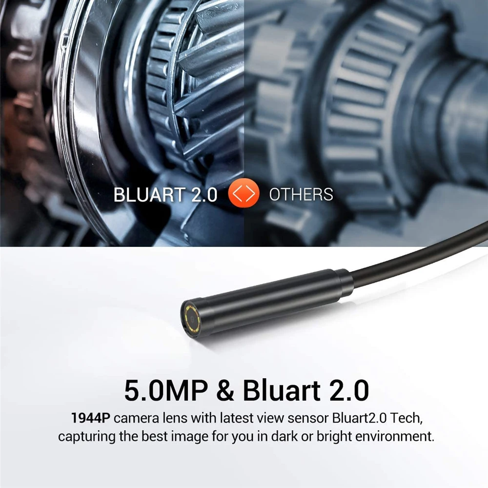 Цена Автомобильный эндоскоп DEPSTECH 1944P, 5 МП, эндоскопическая камера, промышленный эндоскоп для автомобильной трубы, камера с зондом 32 ГБ/4,5 дюйма IPS/...