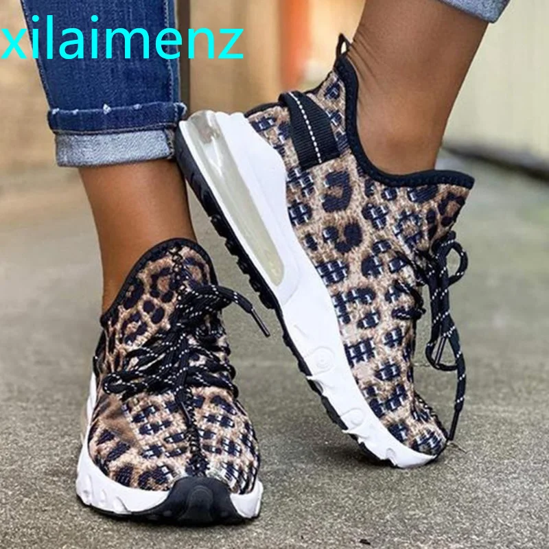 

2021 Sneakers Women Vulcanized Shoes Female Platform Wedges Women Leopard Casual Ladies Shoes for Women Sneakers Tenis Feminino