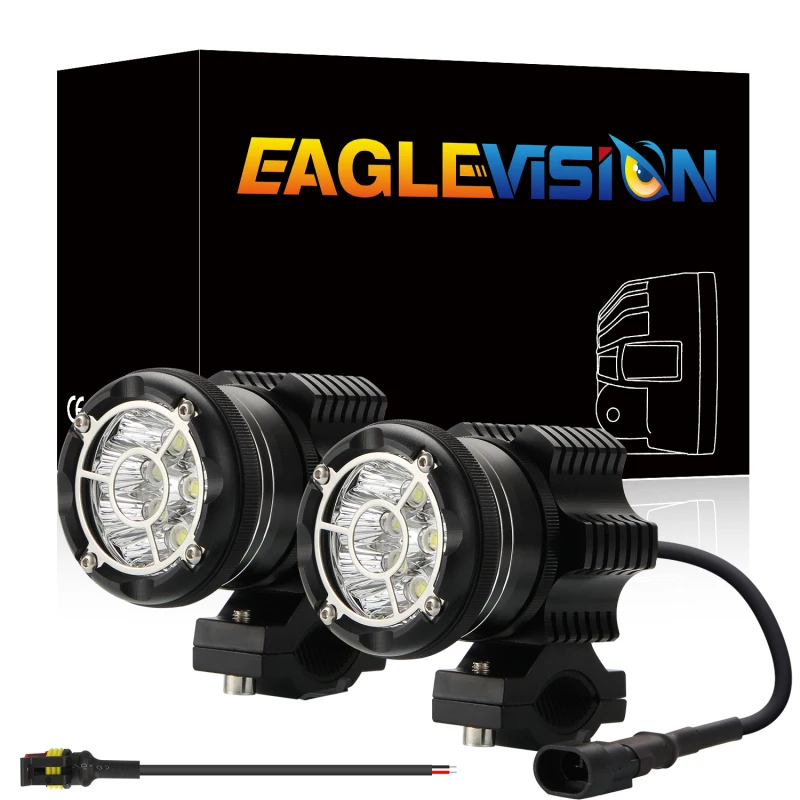 2 шт. светодиодный мотоциклетные Фары Универсальный 12 80V 6/9 бусины 90W L6K
