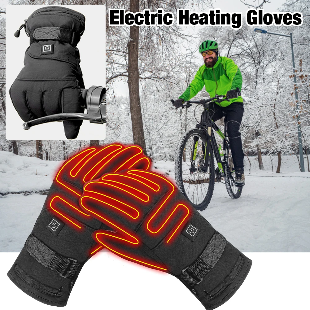 

3 Speeds Temperature Heated Gloves 3.7V Touch Screen Electric Heating Hand Warmer Thermal Snow Skiing Snowboarding Mittens