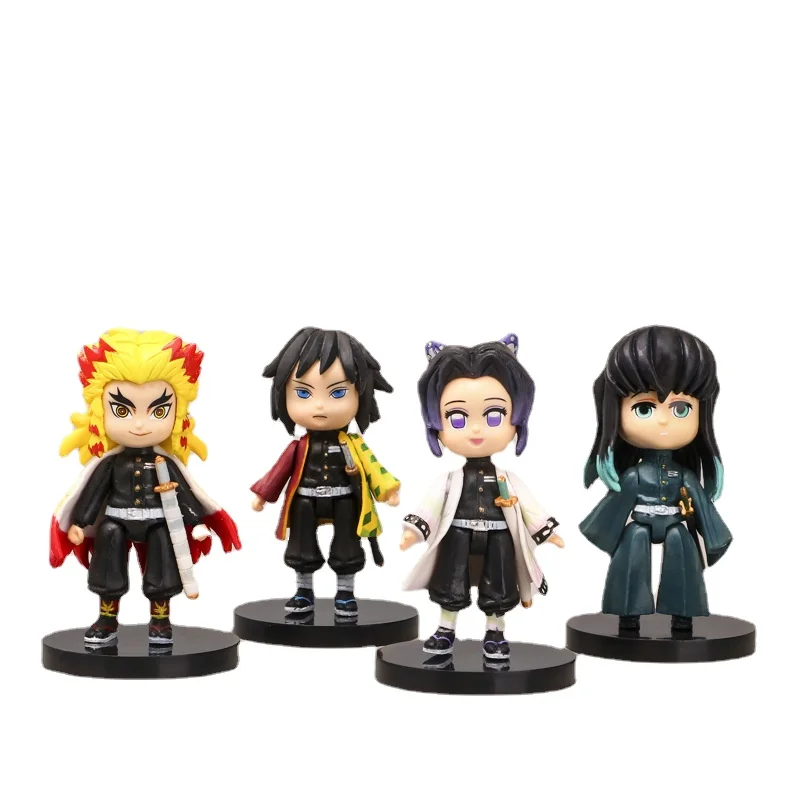 

7.5cm Demon Slayer Kyoujurou Anime Figure Kochou Shinobu Action Figure Tomioka Giyuu Cute Cartoon Doll Toys for Boys Gift