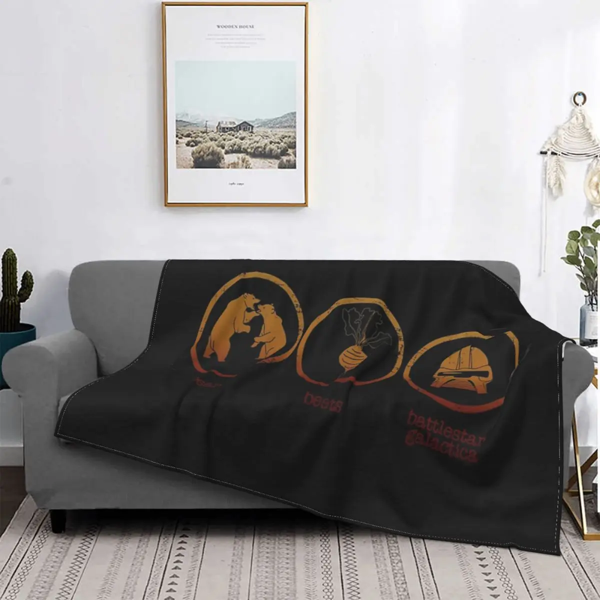 

Медвежья бита Battlestar галактика-Manta a quadros para cama, colcha de playa, manta Thermal, 220x240
