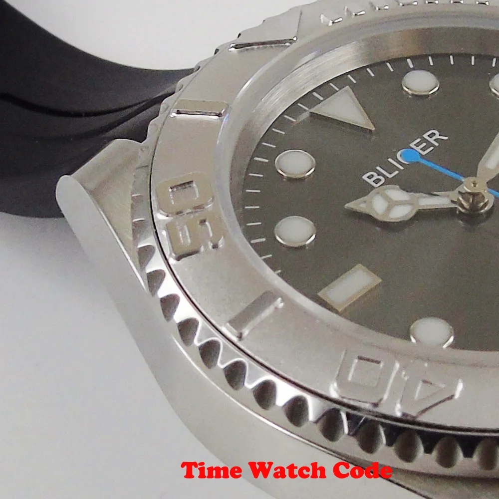 Мужские часы BLIGER с автоматическим перемещением механические черным циферблатом