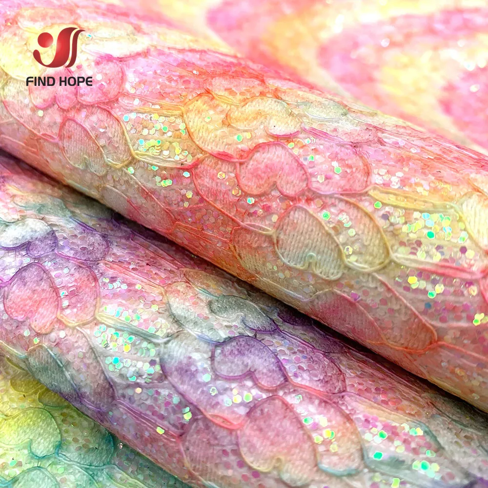 Кружевная брошь А4 с блестками кружевом и вышивкой в виде сердец 20 х30