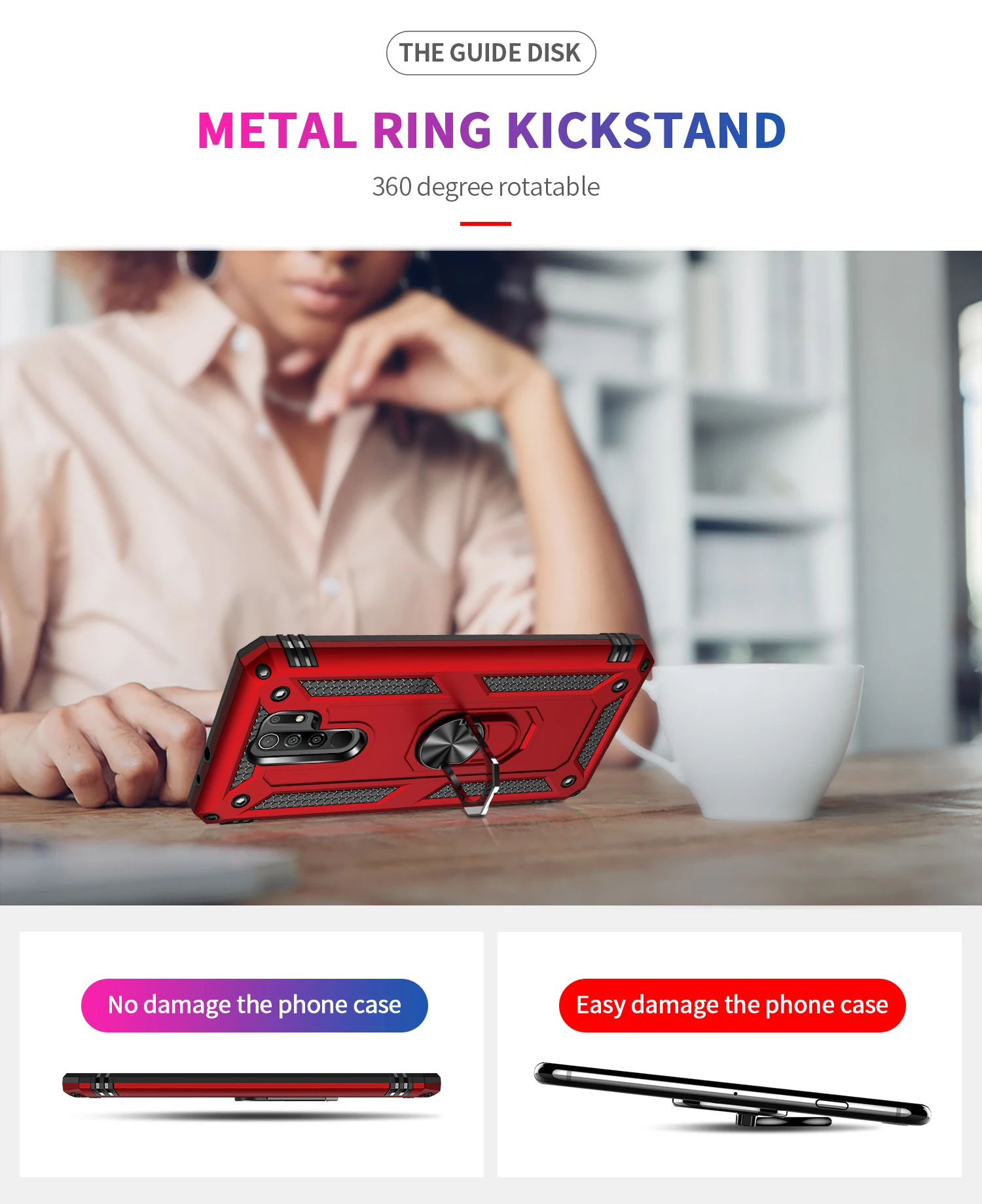 Luxury Armor Phone Case For Xiaomi Redmi NOTE 9 9S 9T 10S 10 PRO MAX 5G POCO X3 NFC With Ring Stand Shockproof Anti Fall Cover