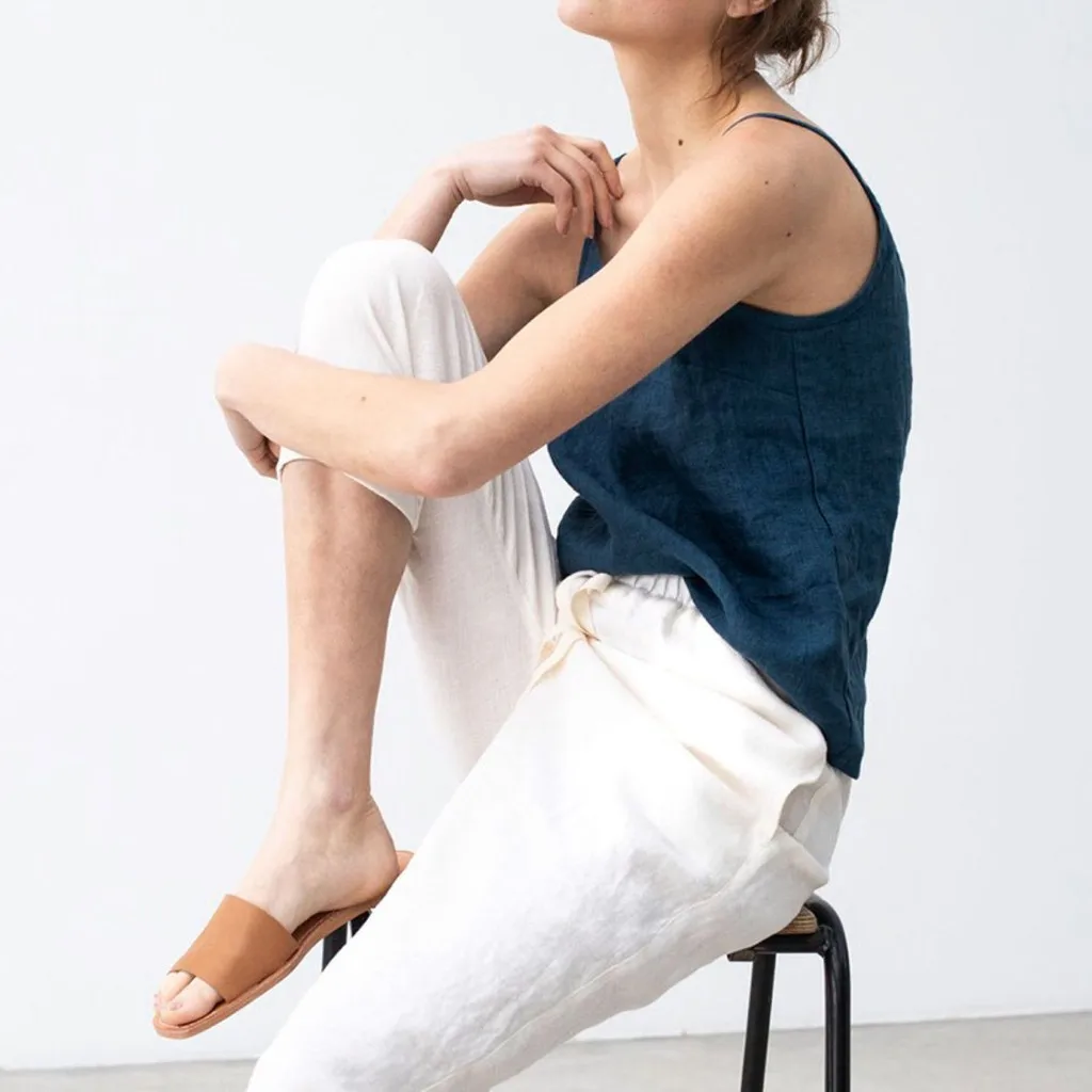 Cotton Tops Women Sexy Sleeveless Top Plus Size Camis Summer Halter Woman Harajuku Strap Vest Tees Female #4 | Женская одежда