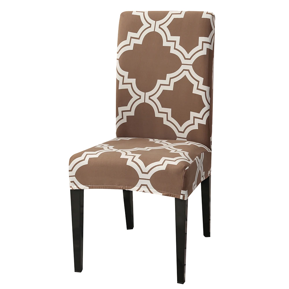 

Printed Elastic Stretch Chair Cover Spandex Dinning Room Kitchen Chair Slipcovers Protector for Wedding Party Seat Covers