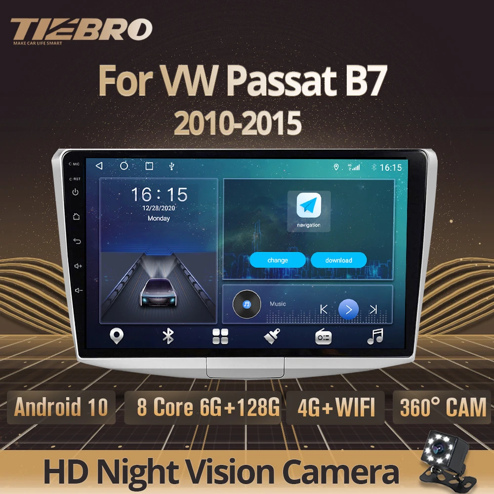 

2Din Android 10.0 Car Radio For VW Volkswagen Passat B7 B6/Magotan 2010-2015 Car Multimedia Player Autoradio DSP Navigation Gps