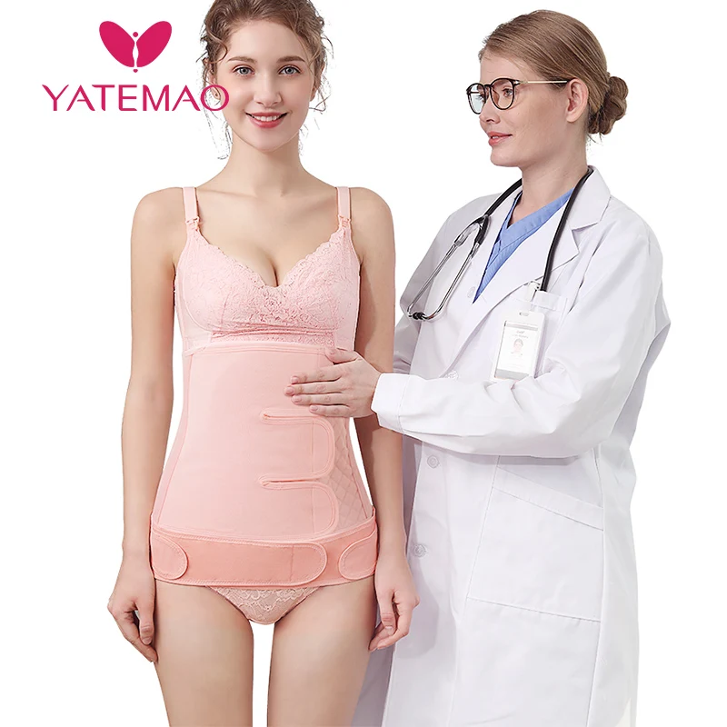 

YATEMAO 2pcs/set Slimming Corset Waist Trainer Cincher Girdles Body Shaper Women Postpartum Belly Band Underbust Tummy Control