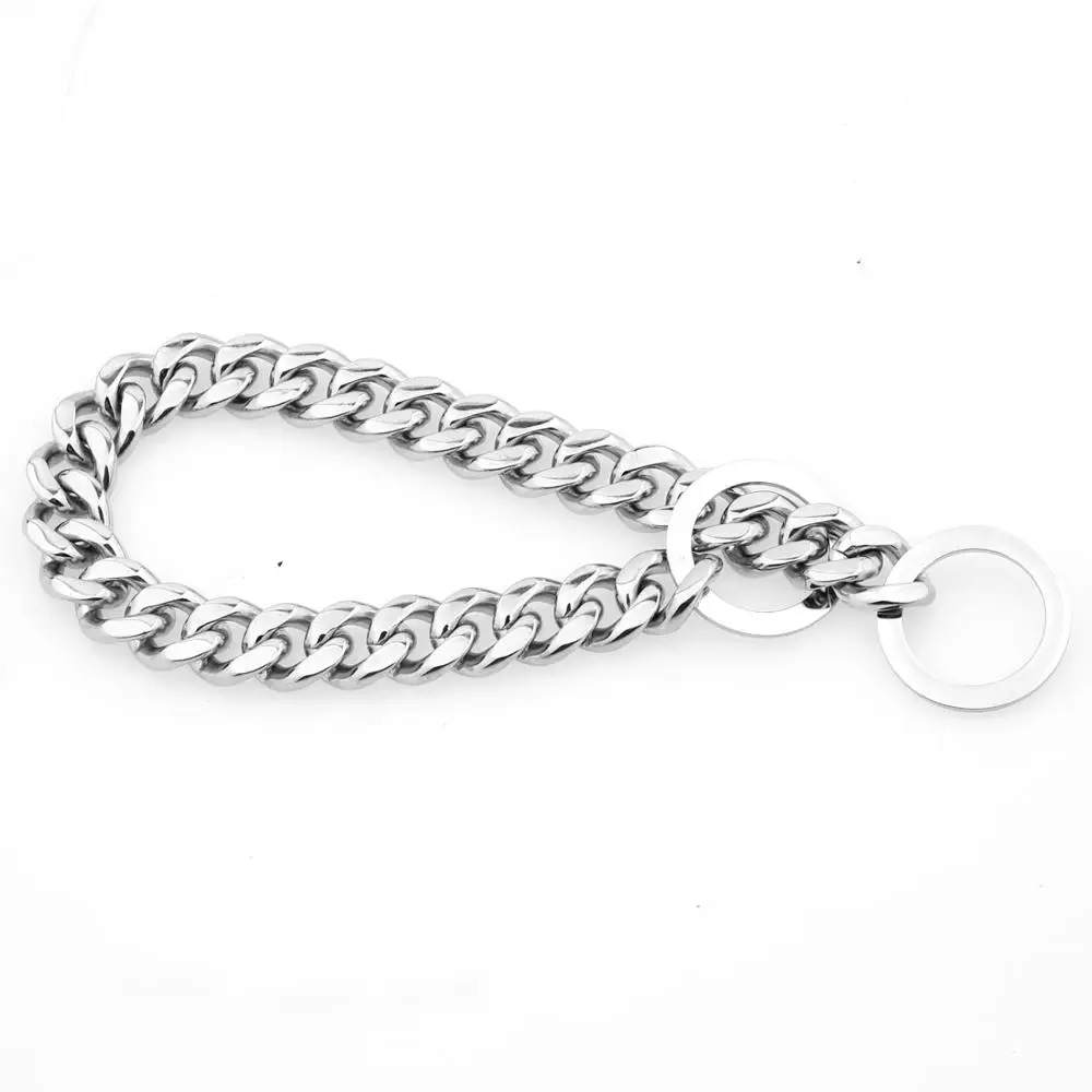 Прочный ошейник для собак из титановой стали металлический дрессировочный