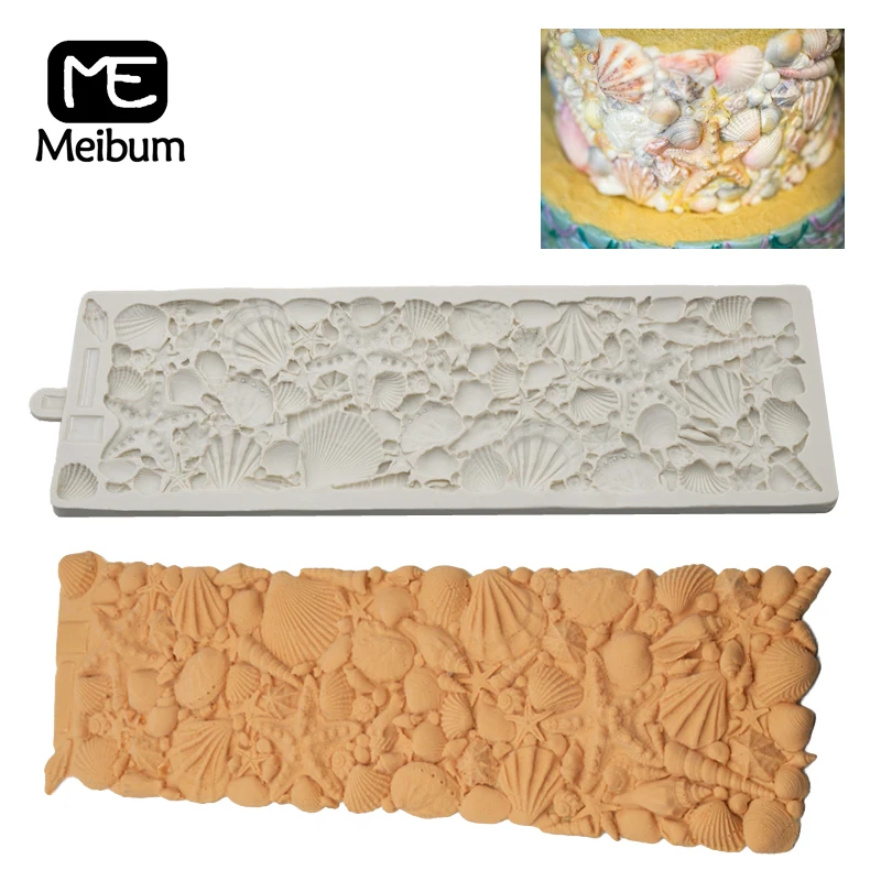 Conch Seashell Silicone Fondant Cake Mold Birthday Wedding Party Paste Sugar Craft Border Decorating Mould Baking Tools | Дом и сад