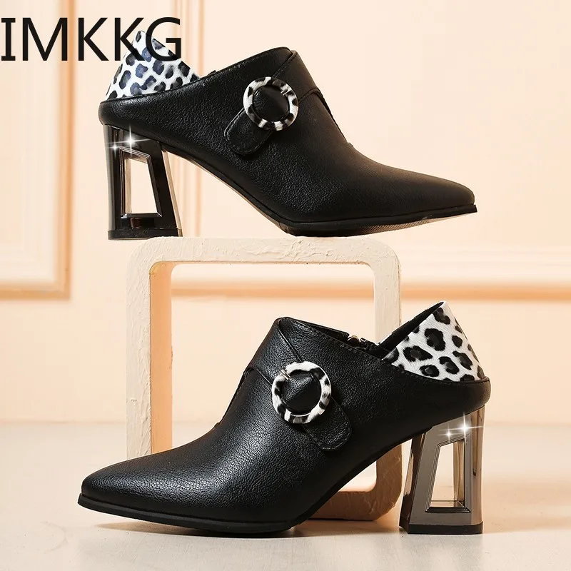 2019 модные брендовые женские ботильоны обувь martin на высоком квадратном каблуке