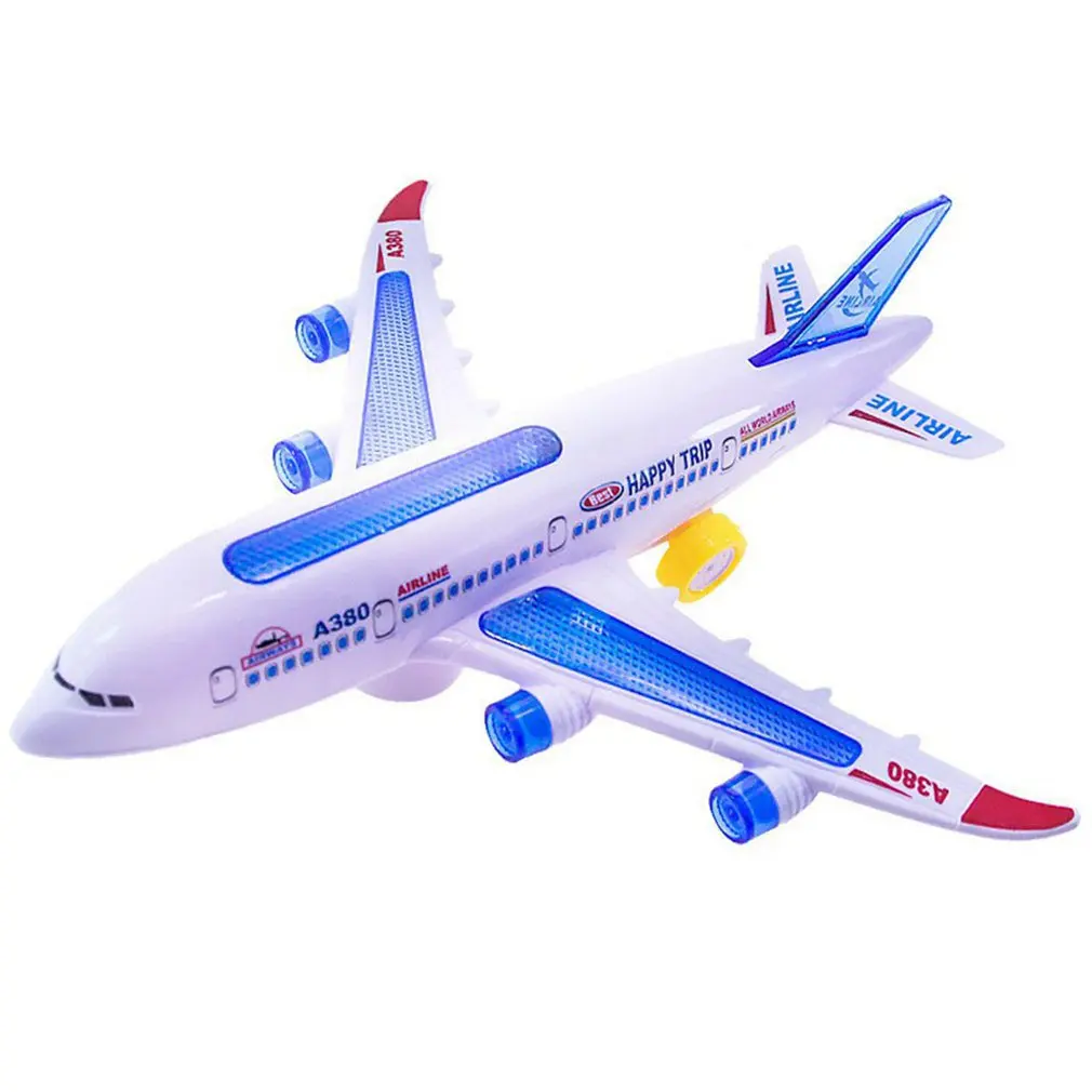 

Kids Aircraft Led Lights Music Airplane Toys for Children DIY Assembled Plane Model Electric Toy Boys Birthday Gift
