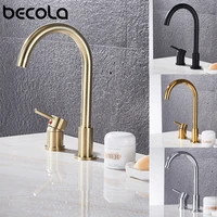 becola bathroom tub faucet blackgolden mixer tap deck mounted bath faucet brass black bathtub faucet water mixer