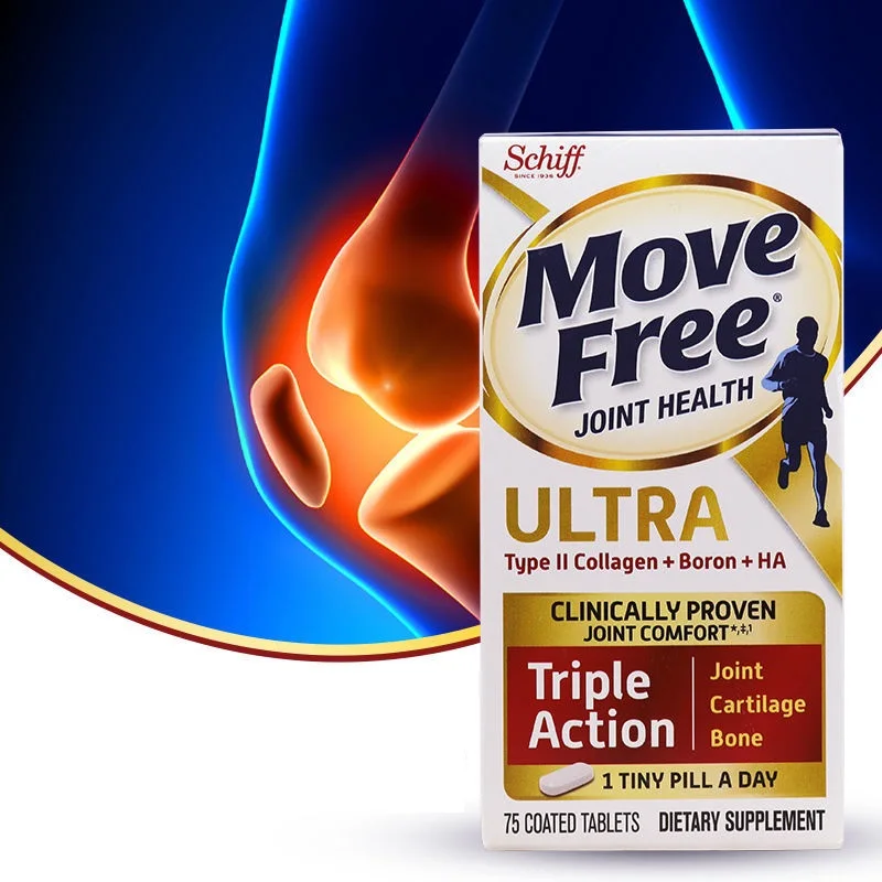 

Move Free Ultra Triple Action Type II Collagen Boron HA Supplements Joint Bone Cartilage Health Flexibility Comfort Lubrication
