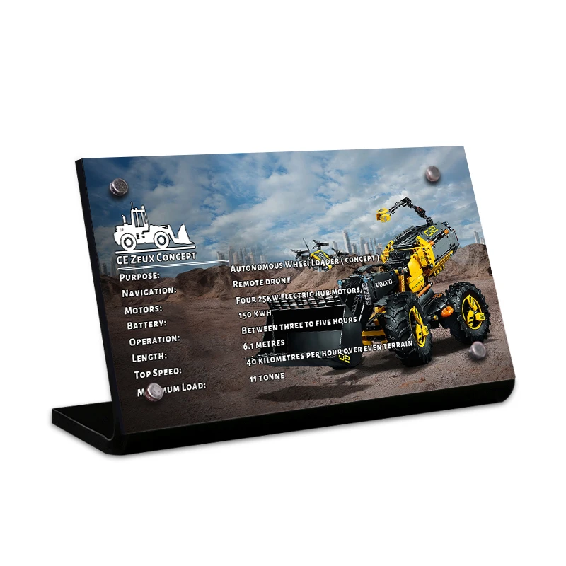 

The Acrylic Display Stand Brand For Volvo Concept Wheel Loader ZEUX 42081