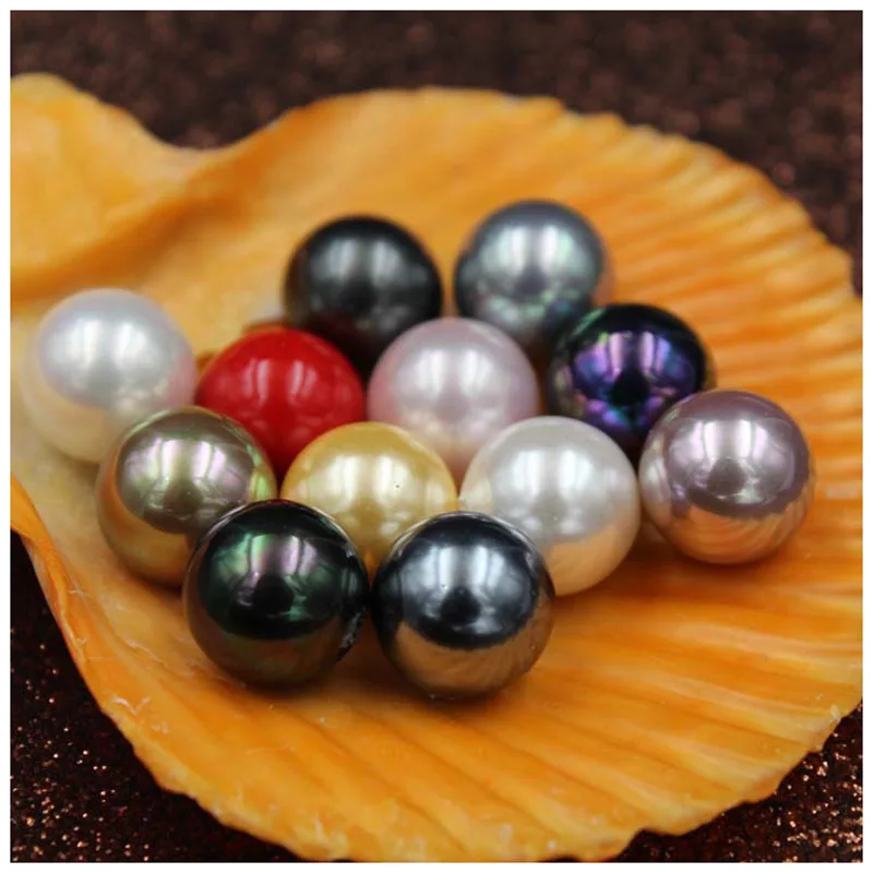 4/6/8/10/12/14mm Colorful Pearl Beads Made of Natural Shell Half Hole Round Loose DIY Jewelry Making | Украшения и аксессуары