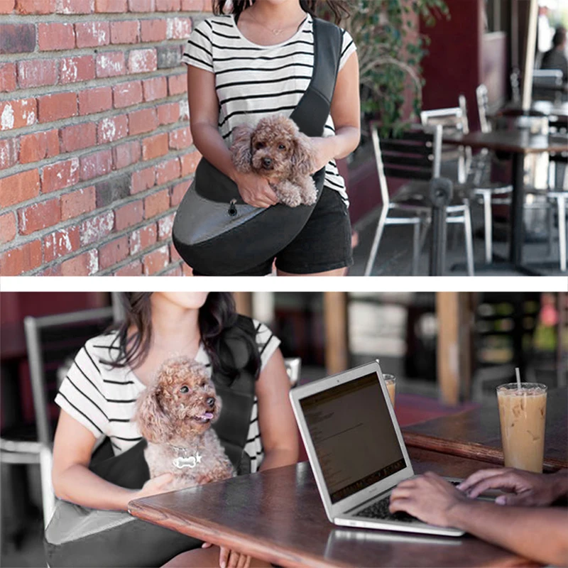 

S/L Pet Puppy Carrier Bag Outdoor Travel Handbag Mesh Single Shoulder Bag Sling Comfort Travel Shoulder Bag Fit for Dogs Cats