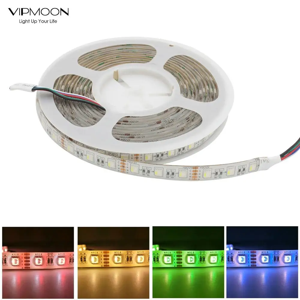 

12V UV Ultraviolet led strip White PCB light 5050 60led/m 4 color in 1 led chip RGBW RGBWW tape lamp for DJ Fluorescence party